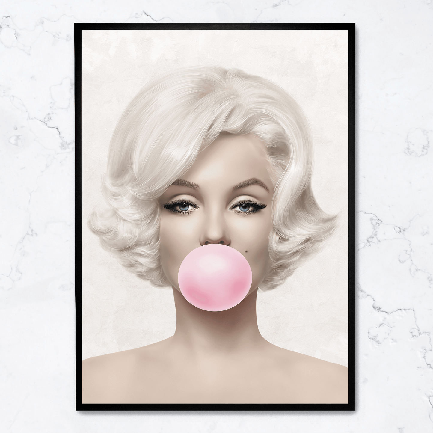 Marilyn Monroe Bubblegum Poster | Iconic Pop Art Wall Decoration | Vibrant Colors | Home & Office Decor | Classic Hollywood Glamour