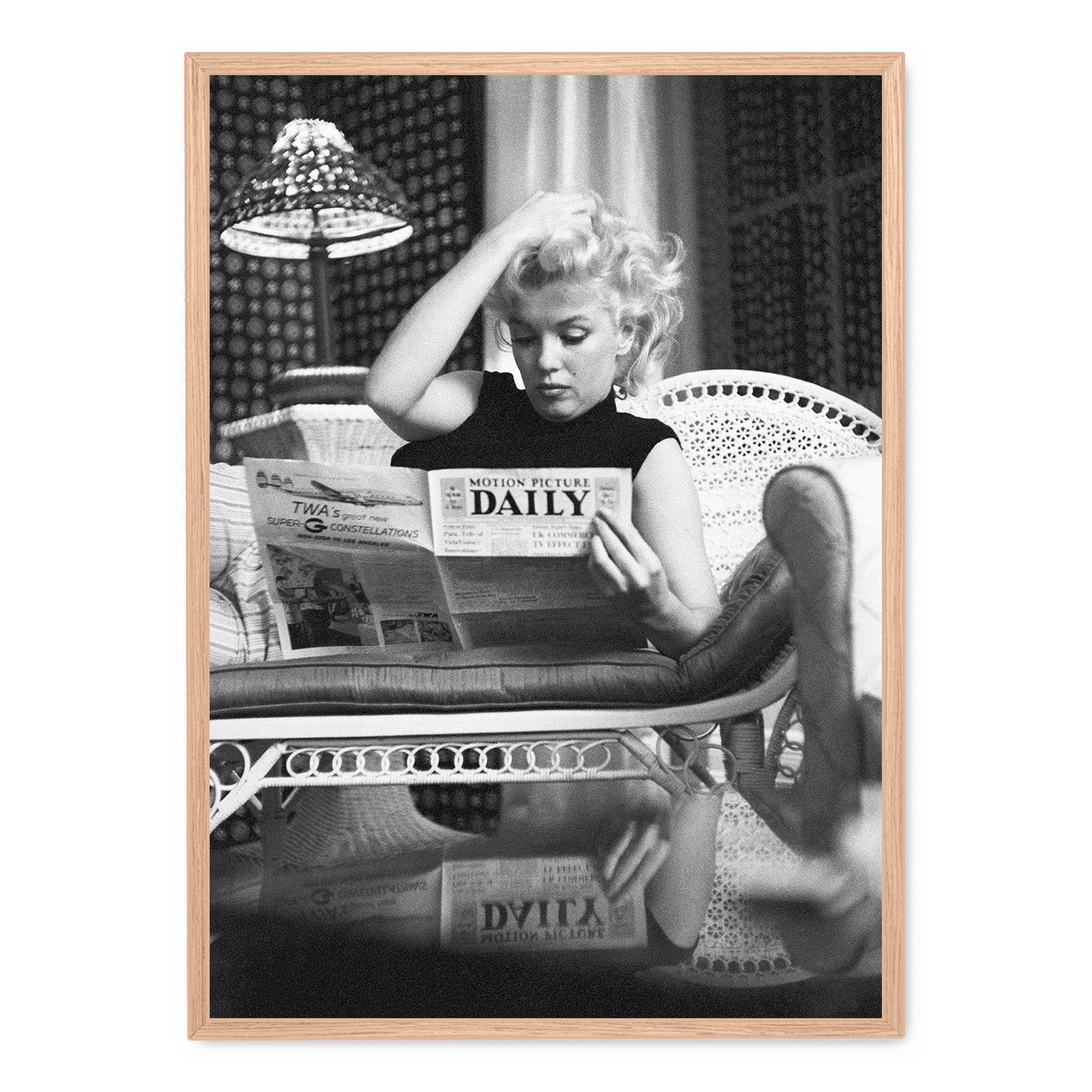 Marilyn Monroe Poster | Iconic Reading Scene | Wall Art | Home Decor | Vintage Photography Print