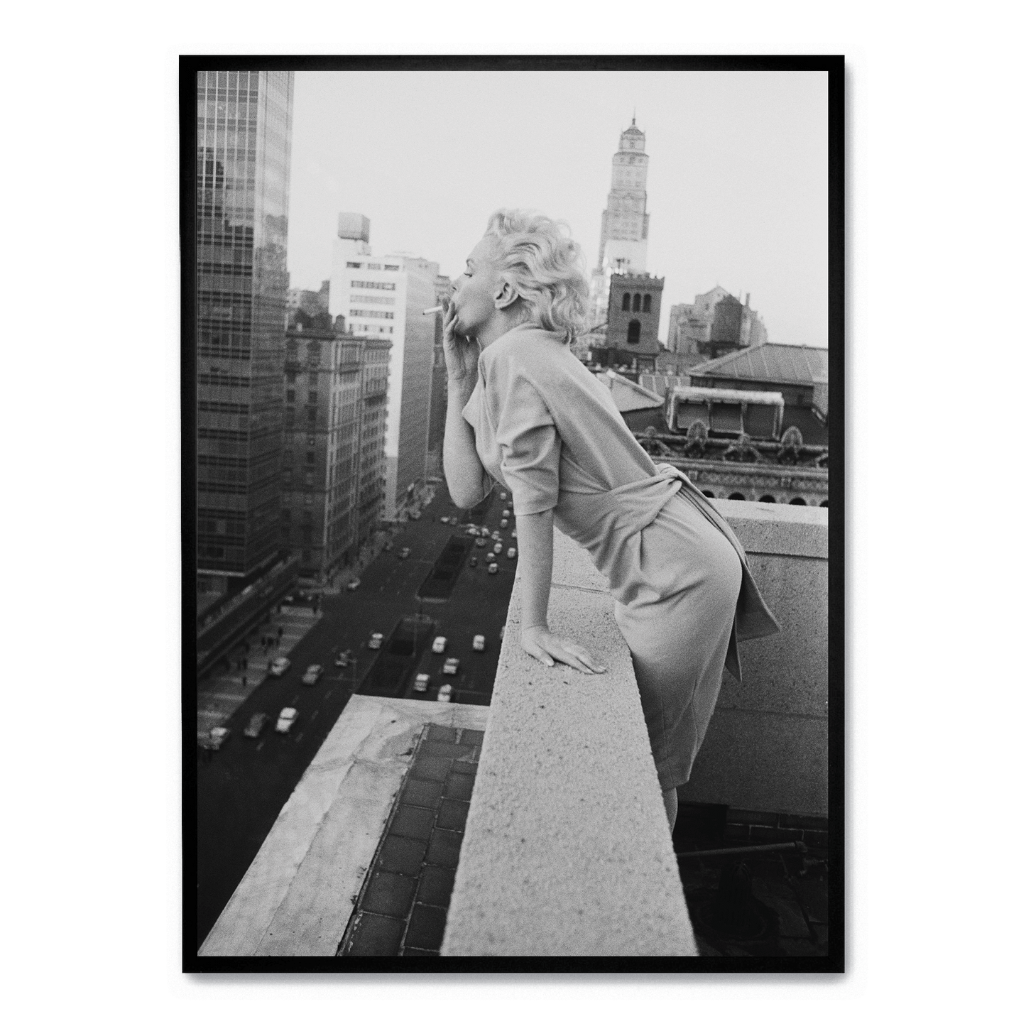 Marilyn Monroe Smoking Poster | Vintage Art Print | Home & Garden Decor | Celebrity Wall Art
