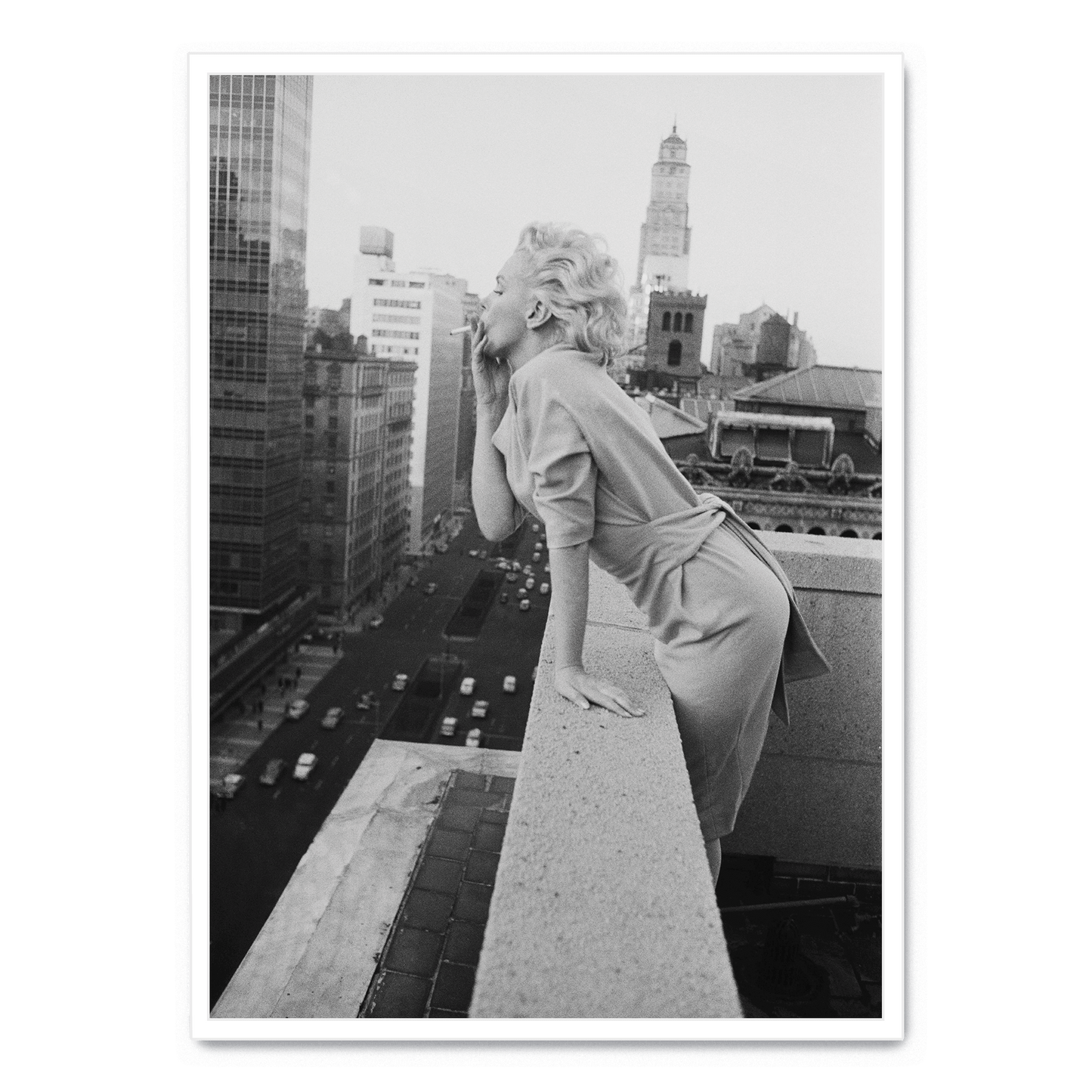Marilyn Monroe Smoking Poster | Vintage Art Print | Home & Garden Decor | Celebrity Wall Art