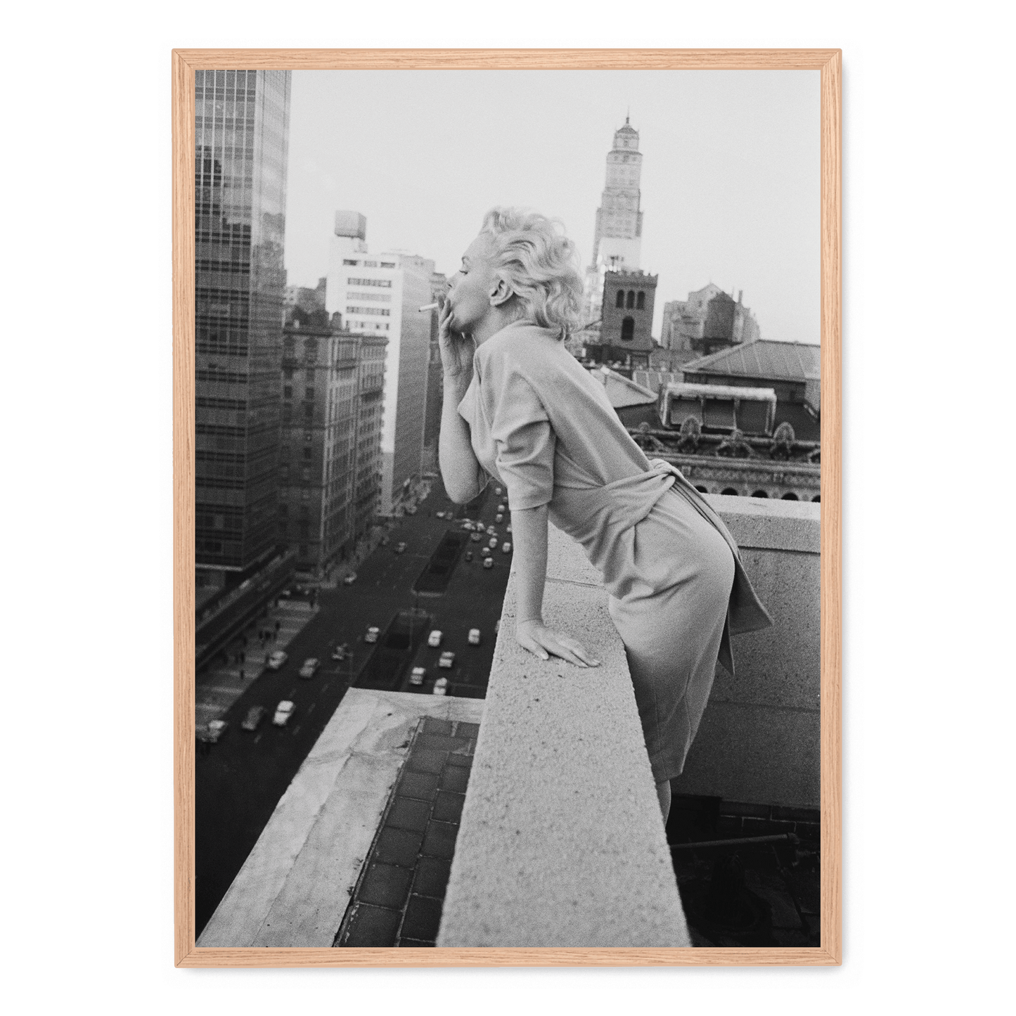 Marilyn Monroe Smoking Poster | Vintage Art Print | Home & Garden Decor | Celebrity Wall Art