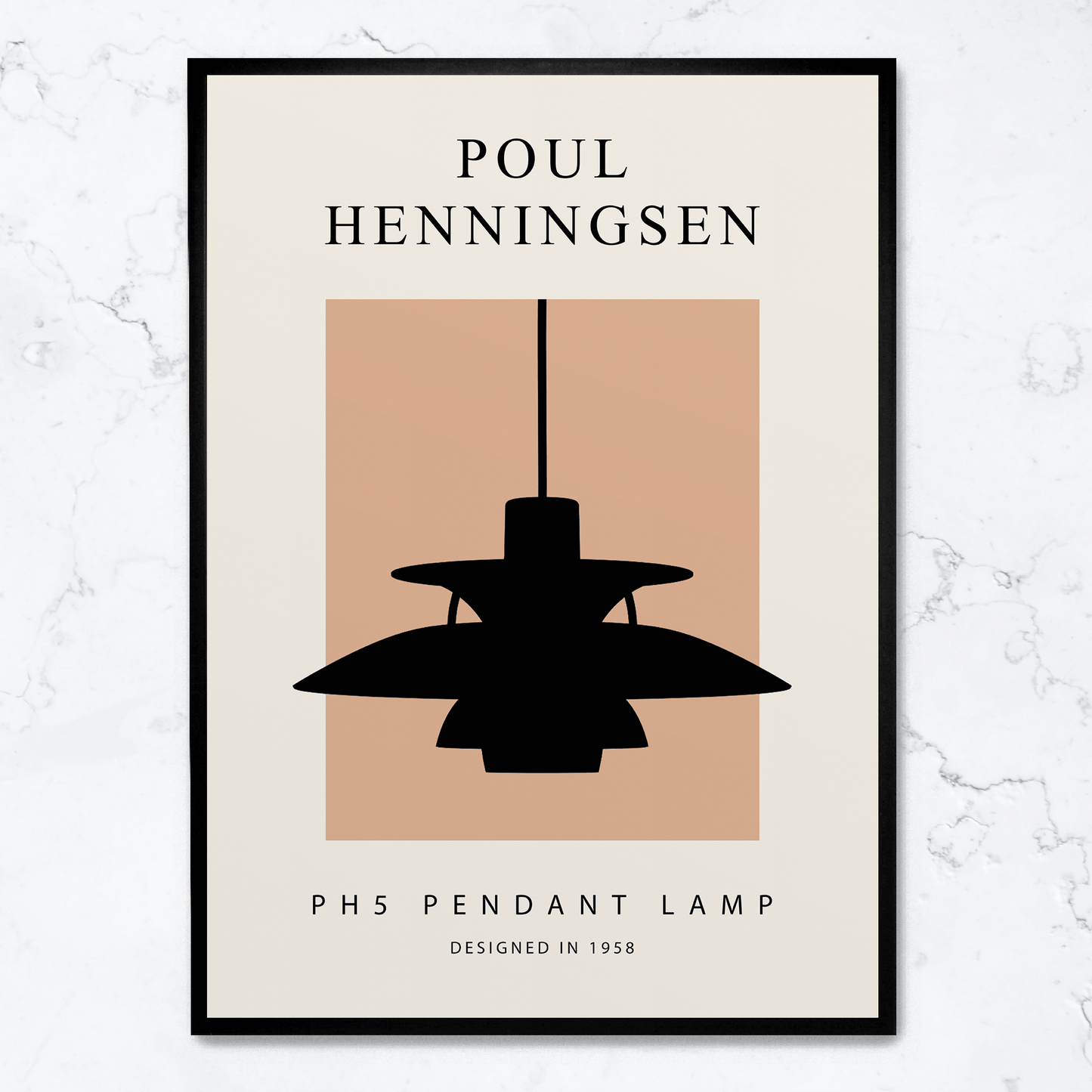 PH 5 Design | Pendant Lamp Art | Modern Decor | Mid-Century Aesthetics | Graphic Poster | Home & Garden Wall Art