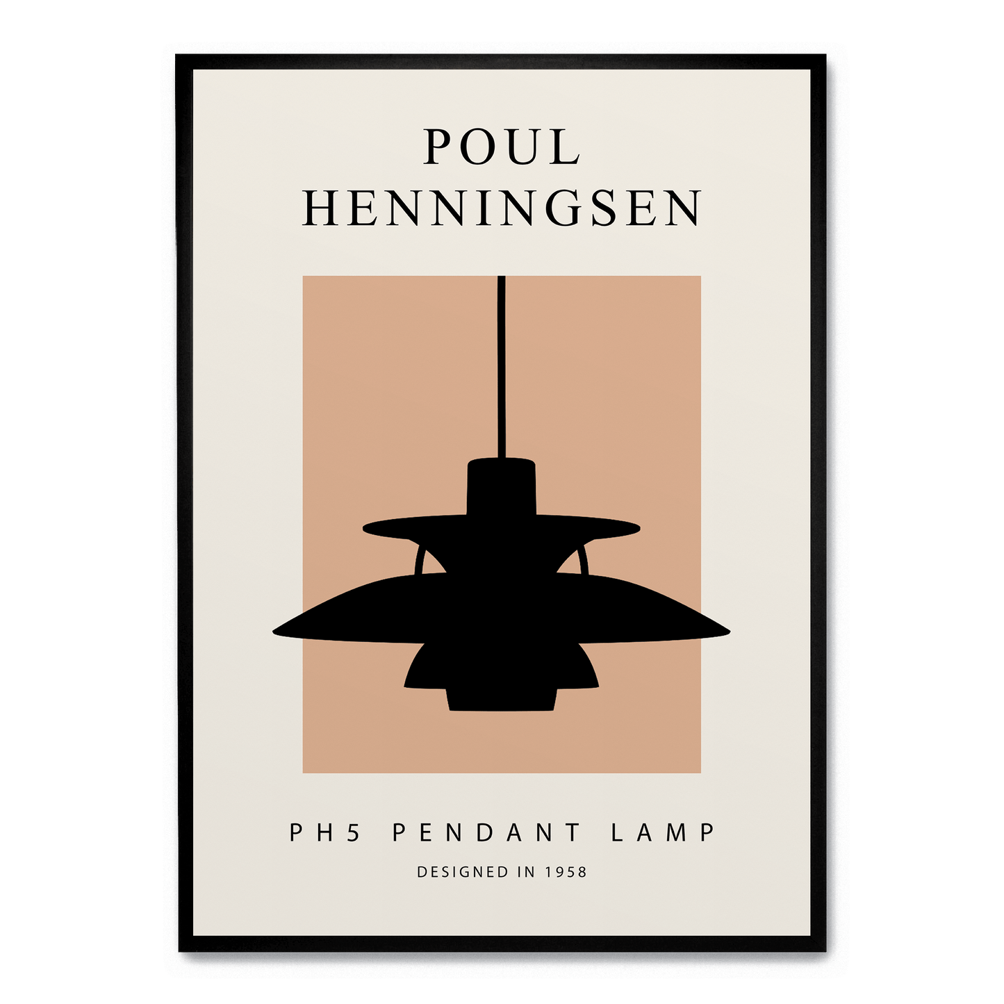 PH 5 Design | Pendant Lamp Art | Modern Decor | Mid-Century Aesthetics | Graphic Poster | Home & Garden Wall Art