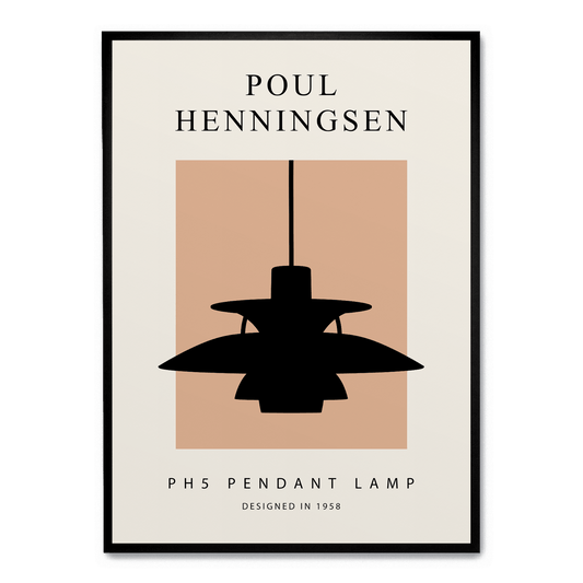 PH 5 Design | Pendant Lamp Art | Modern Decor | Mid-Century Aesthetics | Graphic Poster | Home & Garden Wall Art