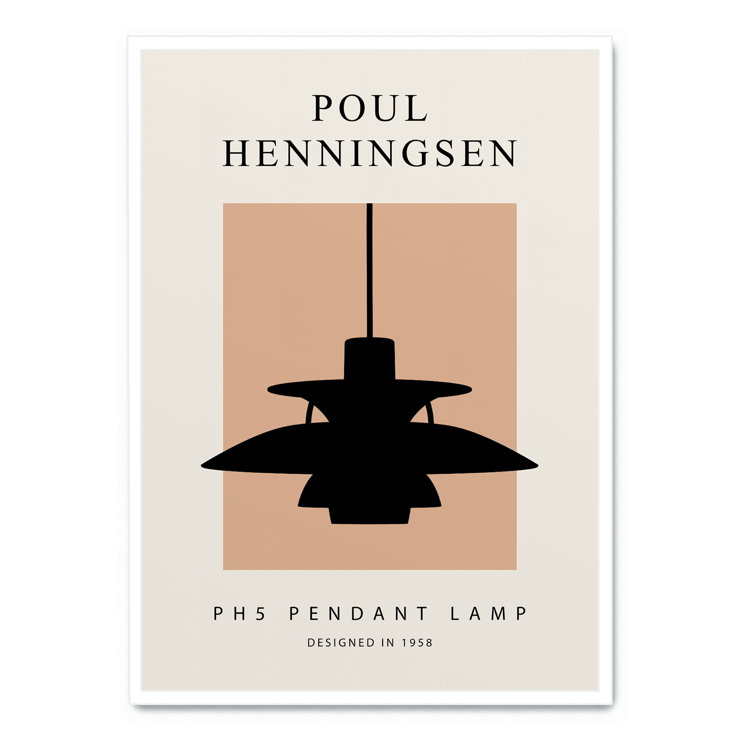 PH 5 Design | Pendant Lamp Art | Modern Decor | Mid-Century Aesthetics | Graphic Poster | Home & Garden Wall Art