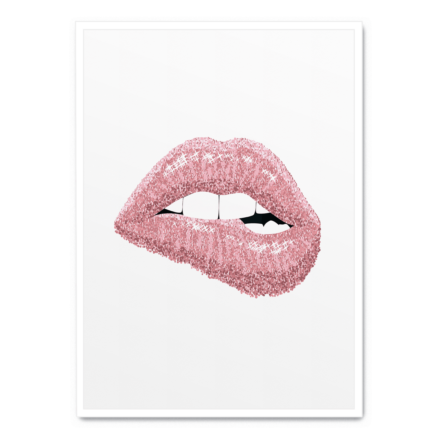 Pink Shiny Lips Artwork | Glam Wall Decor | Vibrant Lip Poster | Modern Art Print | Home Decor Statements | Eye-Catching Visuals | Bold and Stylish | Perfect for Living Room or Bedroom | Large Poster