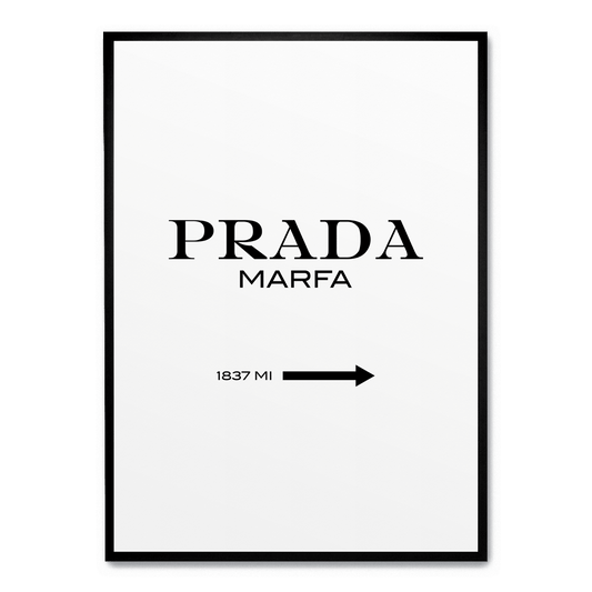 Prada Marfa Art | Modern Fashion Location | Geographical Art Print | Minimalist Wall | Poster Decor | Home Aesthetic