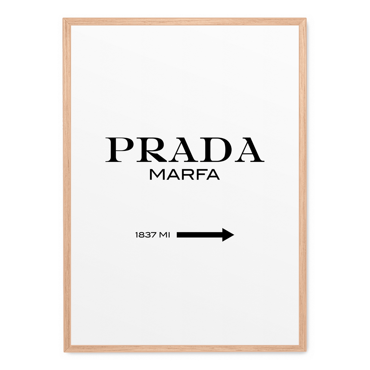 Prada Marfa Art | Modern Fashion Location | Geographical Art Print | Minimalist Wall | Poster Decor | Home Aesthetic