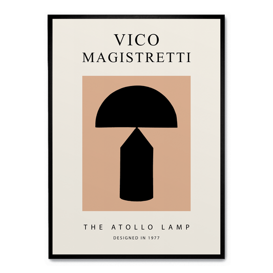 Atollo Lamp Poster | Modern Lighting Art | Home Decor | Sleek Design | Retro Style | Elegant Decor | Artistic Poster