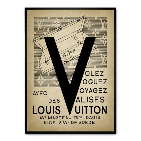Louis Vuitton | Vintage Poster | Home Decor | Wall Art | Luxury Fashion Print | Artwork | Visual Decor | Timeless Elegance | Collectible Wall Poster