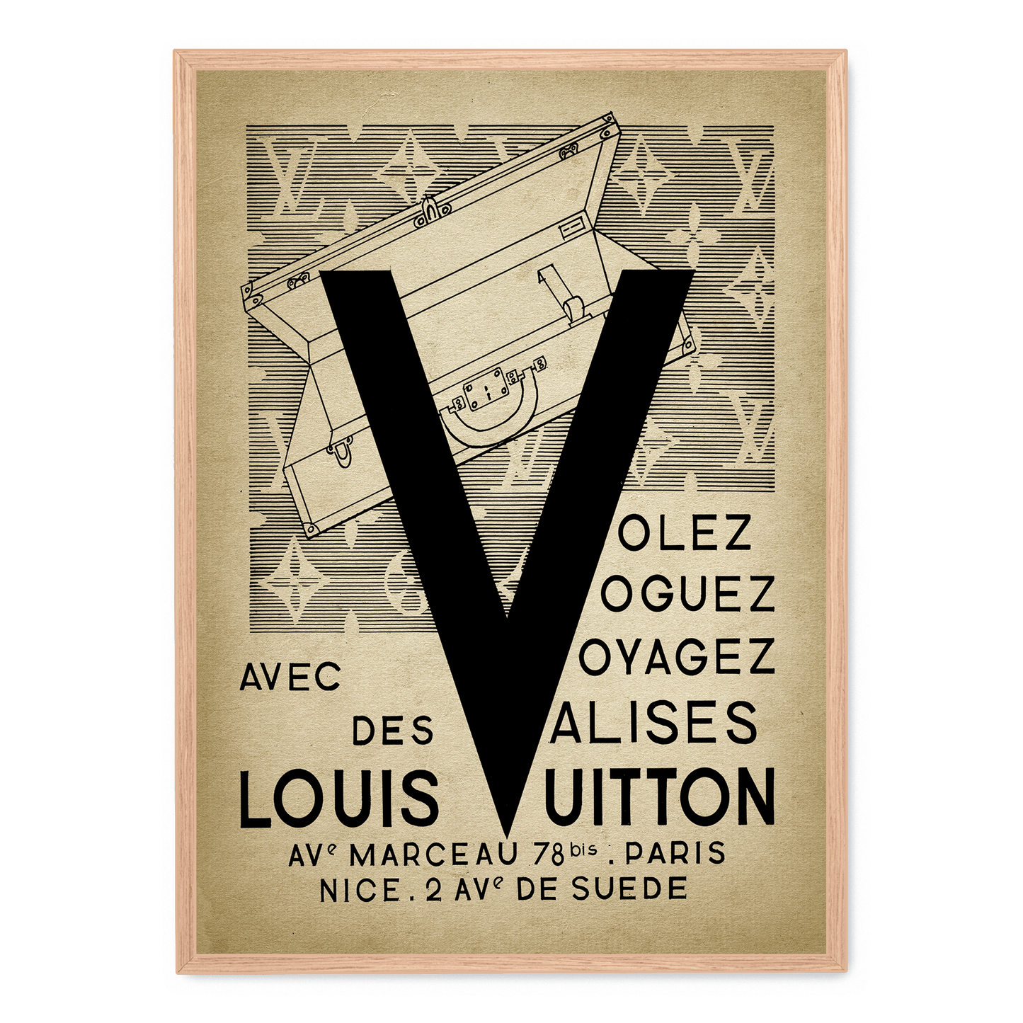 Louis Vuitton | Vintage Poster | Home Decor | Wall Art | Luxury Fashion Print | Artwork | Visual Decor | Timeless Elegance | Collectible Wall Poster