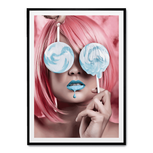 Lollipop Woman | Artistic Wall Print | Vibrant Decor Poster | Eye-Catching Visual Art | Home & Garden Decoration