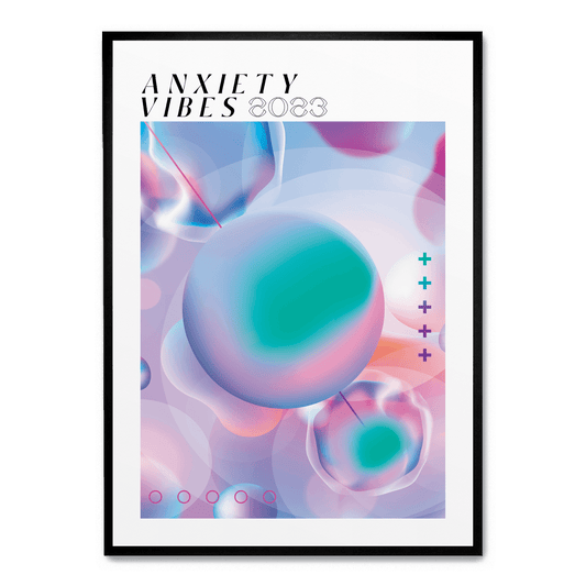 Anxiety Vibes | Modern Abstract Poster | Home Decor Artwork | Mental Health Art Print
