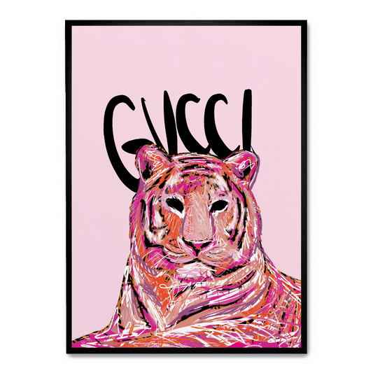 Gucci Tiger Poster | Premium Wall Art | Decorative Artwork | Home Decor | Wildlife Illustration | Fashion-Inspired Design | High-Quality Print