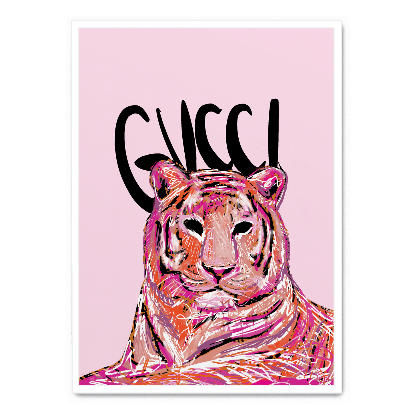 Gucci Tiger Poster | Premium Wall Art | Decorative Artwork | Home Decor | Wildlife Illustration | Fashion-Inspired Design | High-Quality Print