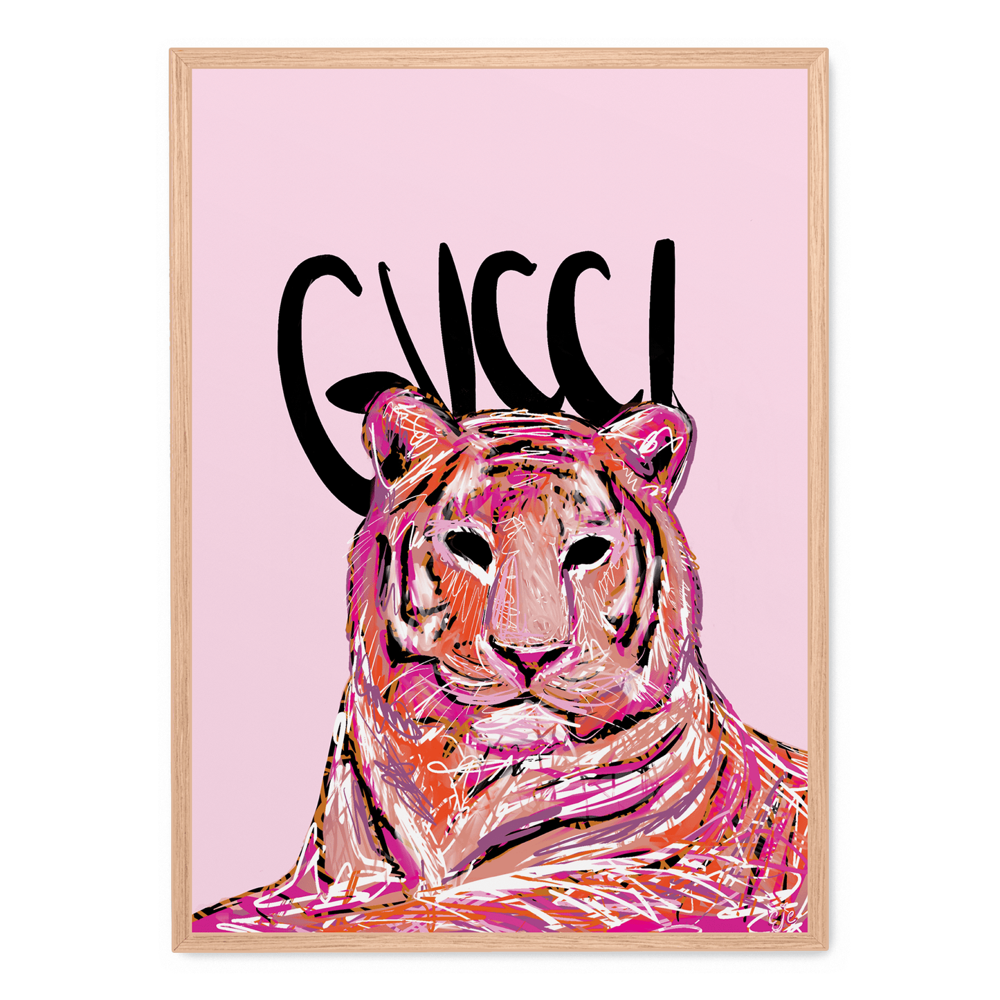Gucci Tiger Poster | Premium Wall Art | Decorative Artwork | Home Decor | Wildlife Illustration | Fashion-Inspired Design | High-Quality Print