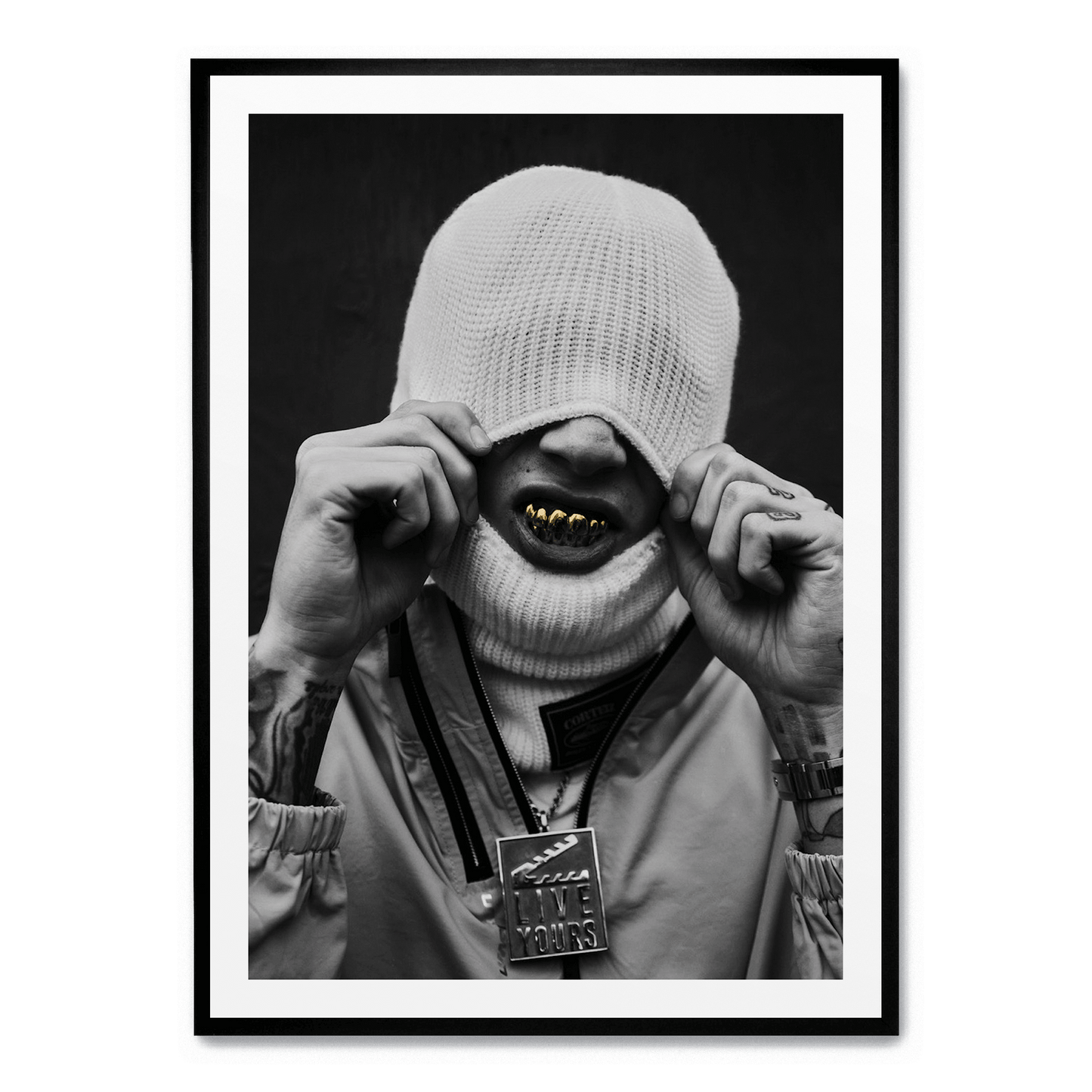 Central Cee Art Poster | Teeth Design | Music Fan Art | Home Wall Decor | Artistic Print