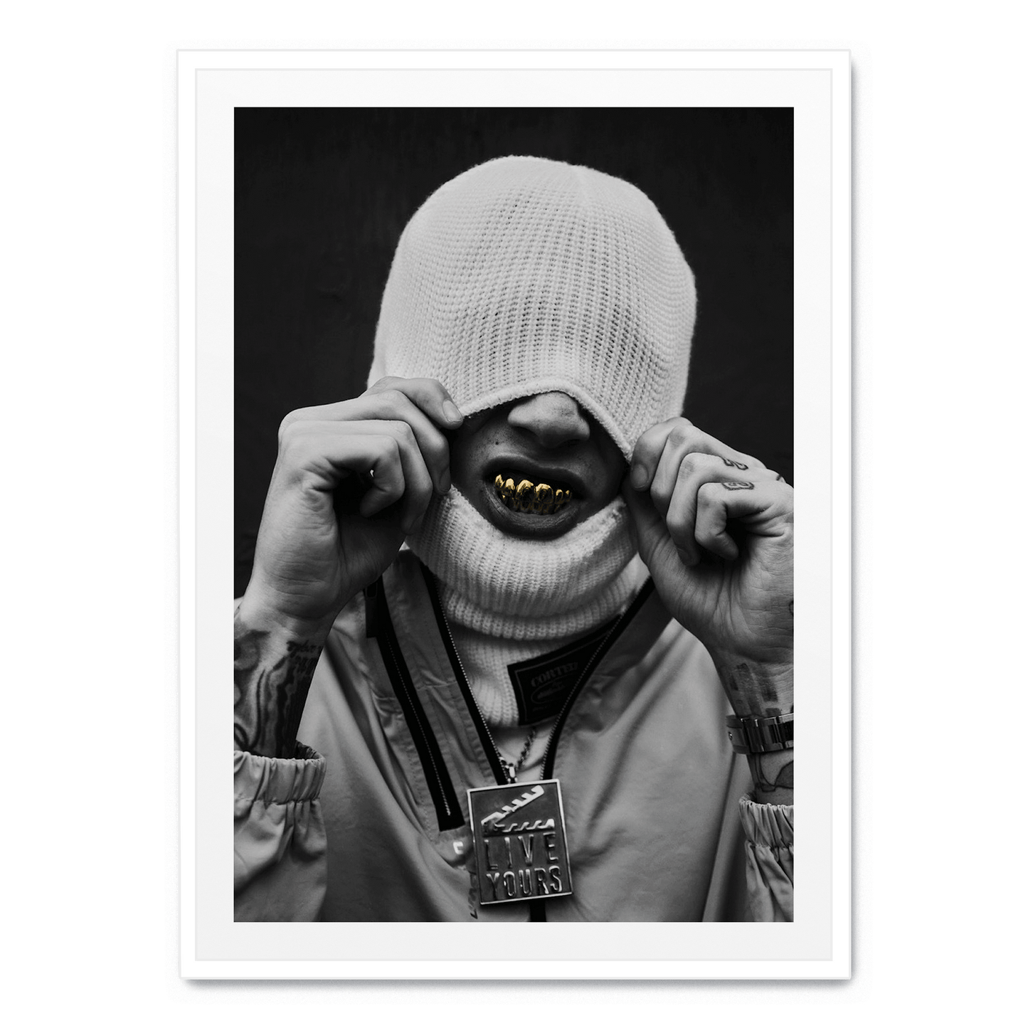 Central Cee Art Poster | Teeth Design | Music Fan Art | Home Wall Decor | Artistic Print