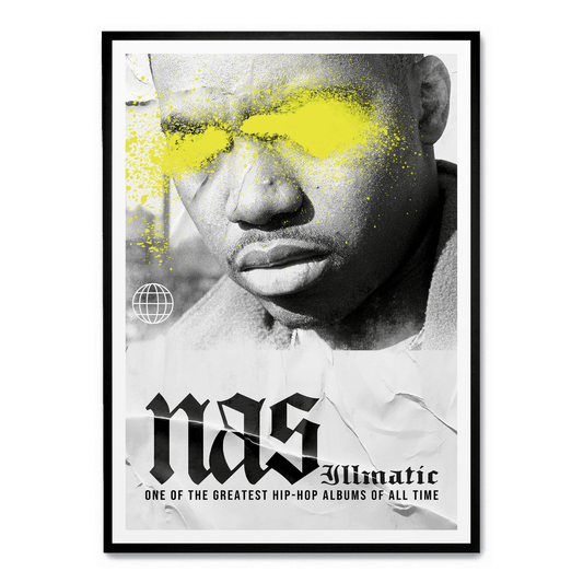 Nas | Illmatic Album | Music Legend Portrait Poster | Hip Hop Icon | Wall Art Decor