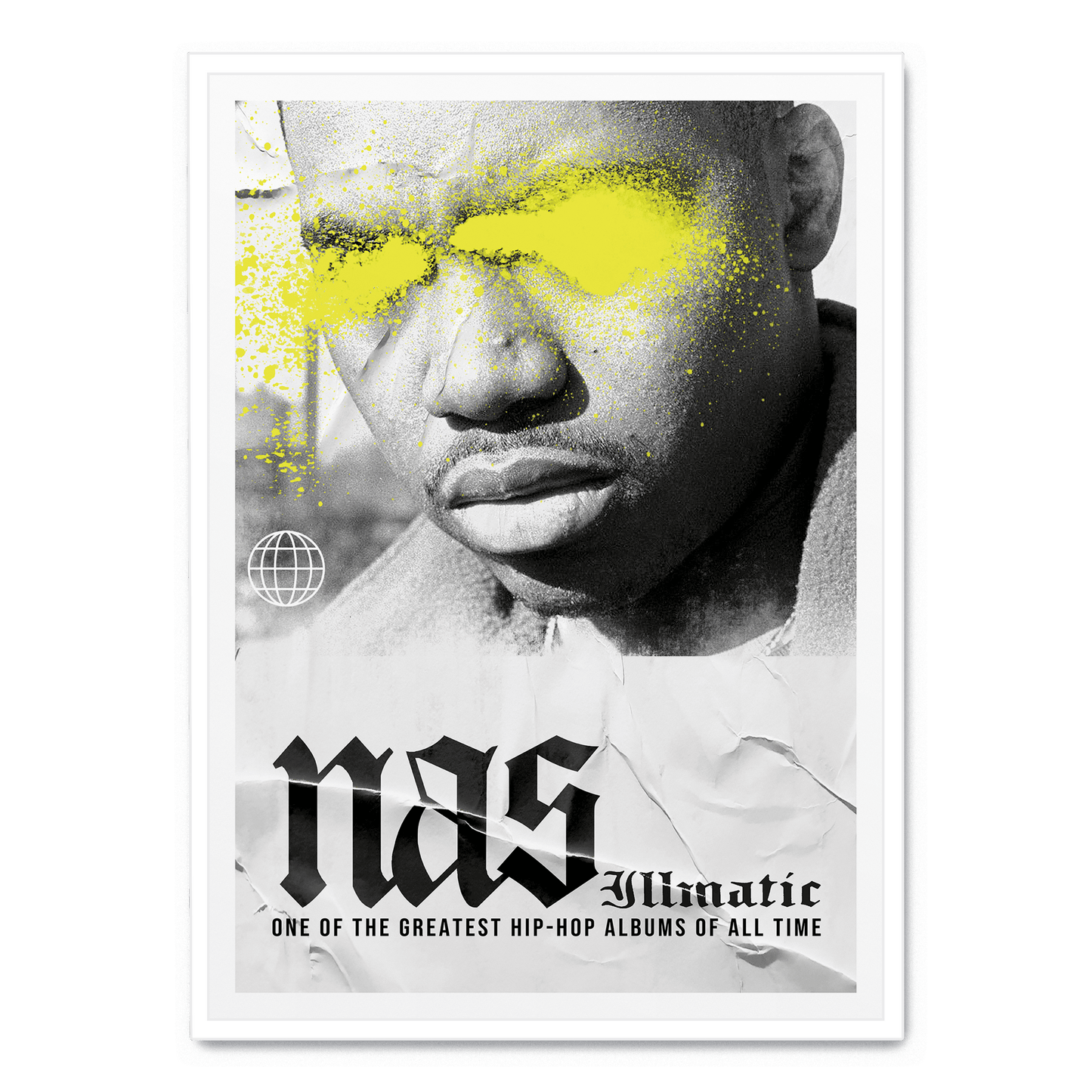 Nas | Illmatic Album | Music Legend Portrait Poster | Hip Hop Icon | Wall Art Decor