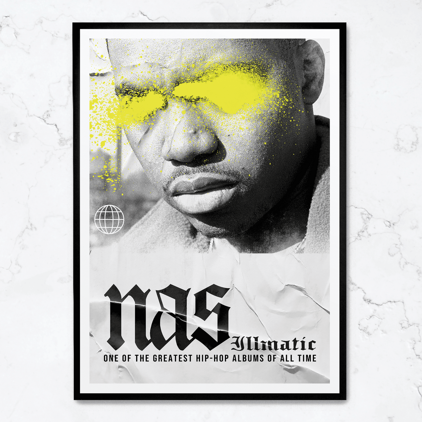 Nas | Illmatic Album | Music Legend Portrait Poster | Hip Hop Icon | Wall Art Decor