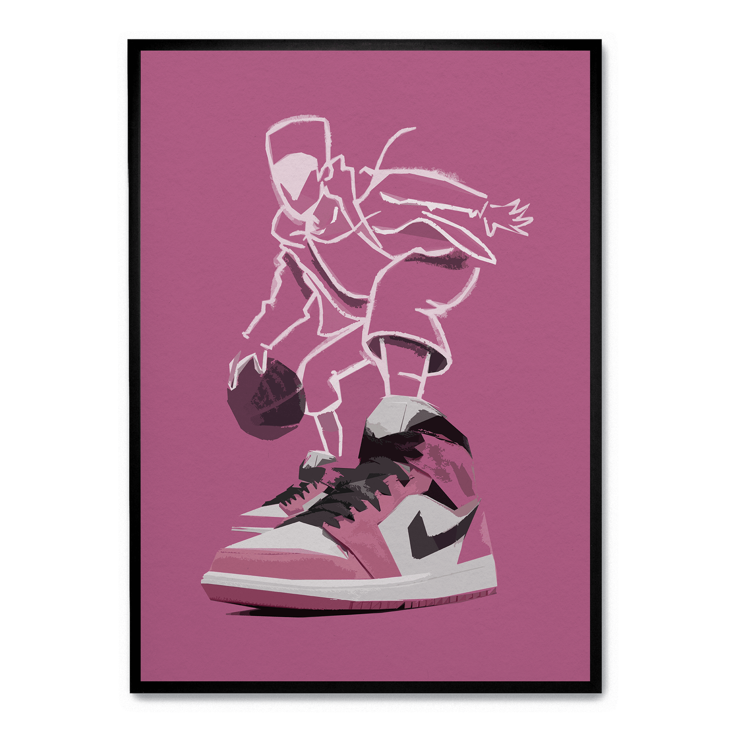 Nike Air Jordan Berry Poster | Limited Edition | Wall Art for Home & Garden Decor | Vivid Colors | Basketball Enthusiast Gift