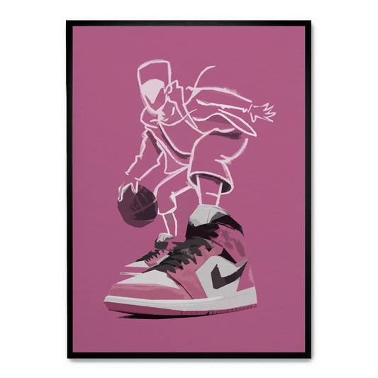Nike Air Jordan Berry Poster | Limited Edition | Wall Art for Home & Garden Decor | Vivid Colors | Basketball Enthusiast Gift