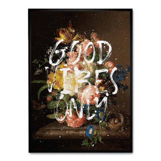 Good Vibes Only | Motivational Poster | Inspirational Wall Art | Positive Quote Print | Home Decor | Uplifting Room Decoration | Artistic Visual Artwork | Unframed