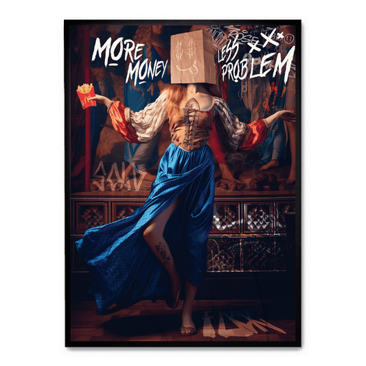 More Money Less Problem | Motivational Poster | Home Decor | Wall Art | Inspirational Quote | Bedroom | Office | Living Room | Modern Design | Gift Idea