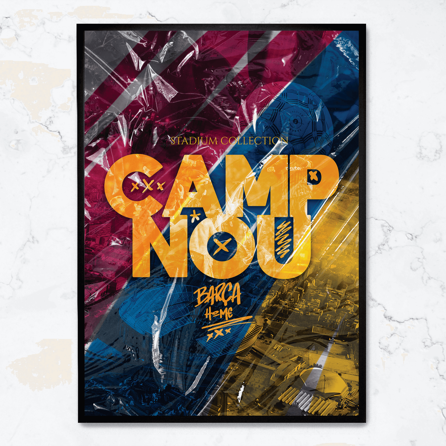 Camp Nou Stadium | Barcelona Football Club | Artistic Wall Poster | Sports Decor | Home & Garden Decor | Visual Artwork