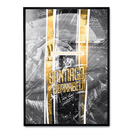Santiago Bernabéu Stadium Poster | Football Art Print | Sports Stadium Wall Decor | Soccer Gift | Home & Garden Decorative Artwork