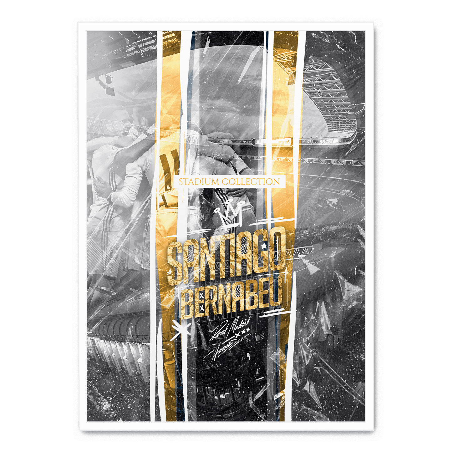 Santiago Bernabéu Stadium Poster | Football Art Print | Sports Stadium Wall Decor | Soccer Gift | Home & Garden Decorative Artwork