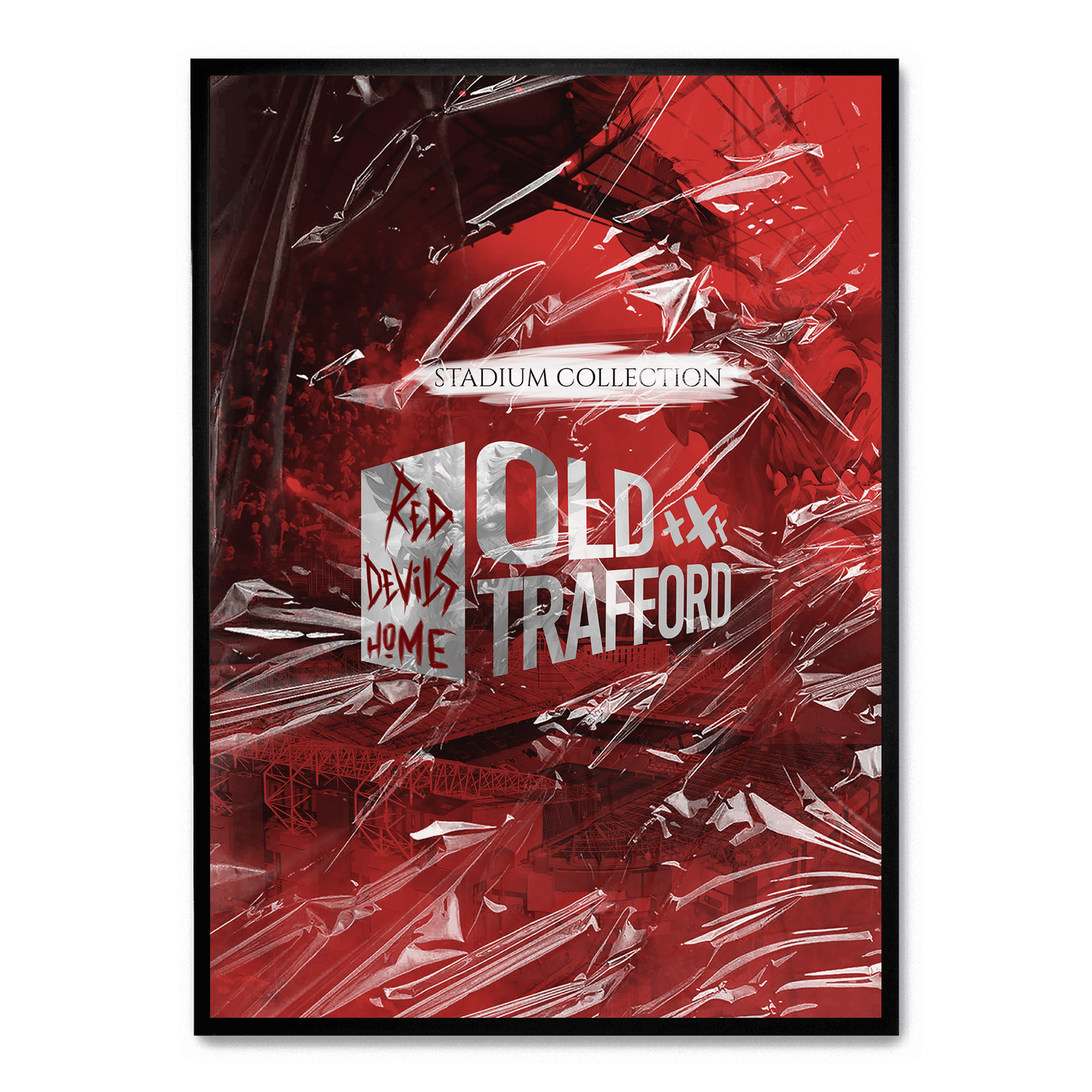 Old Trafford Stadium | Manchester United Wall Art | High-Quality Print | Football Fan Decor Poster | Home Decoration | Vintage Sports Poster | Office Decor | Gift for Soccer Enthusiasts
