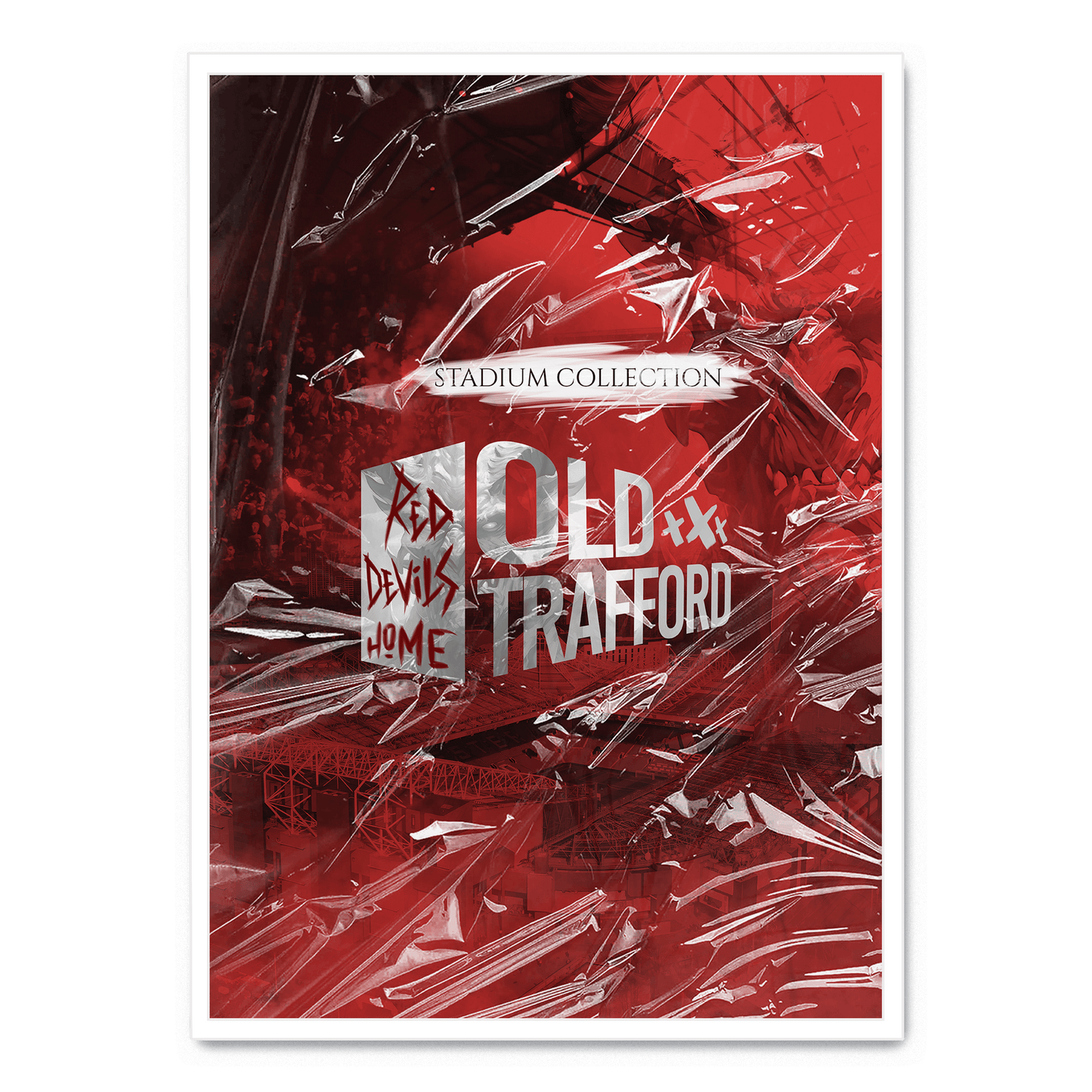 Old Trafford Stadium | Manchester United Wall Art | High-Quality Print | Football Fan Decor Poster | Home Decoration | Vintage Sports Poster | Office Decor | Gift for Soccer Enthusiasts