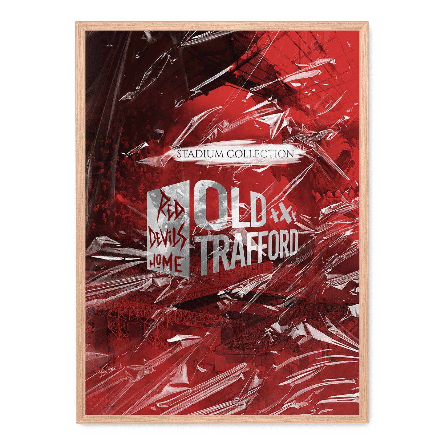 Old Trafford Stadium | Manchester United Wall Art | High-Quality Print | Football Fan Decor Poster | Home Decoration | Vintage Sports Poster | Office Decor | Gift for Soccer Enthusiasts