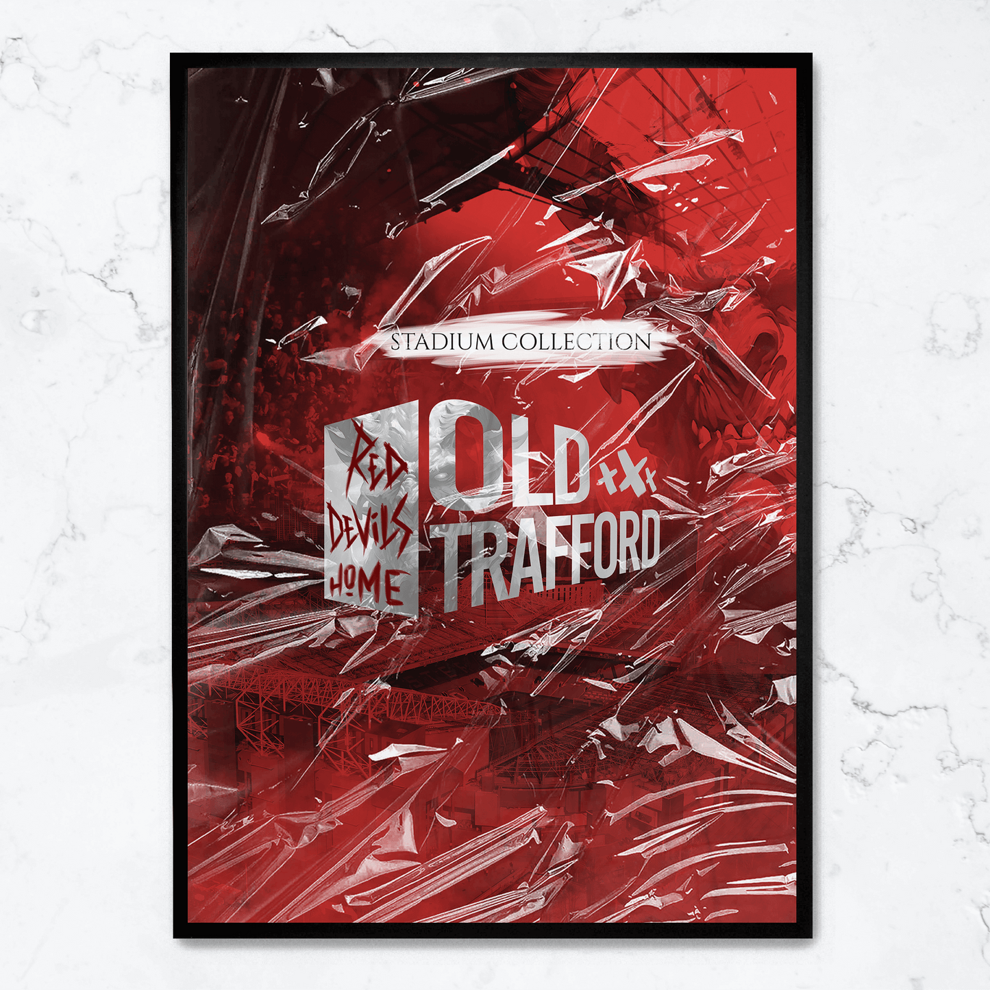 Old Trafford Stadium | Manchester United Wall Art | High-Quality Print | Football Fan Decor Poster | Home Decoration | Vintage Sports Poster | Office Decor | Gift for Soccer Enthusiasts