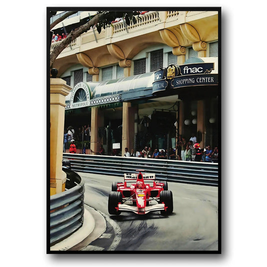 Monaco Formula 1 | Vintage Grand Prix | F1 Racing Poster | Ferrari F2004 | Michael Schumacher | Metropole Monte Carlo