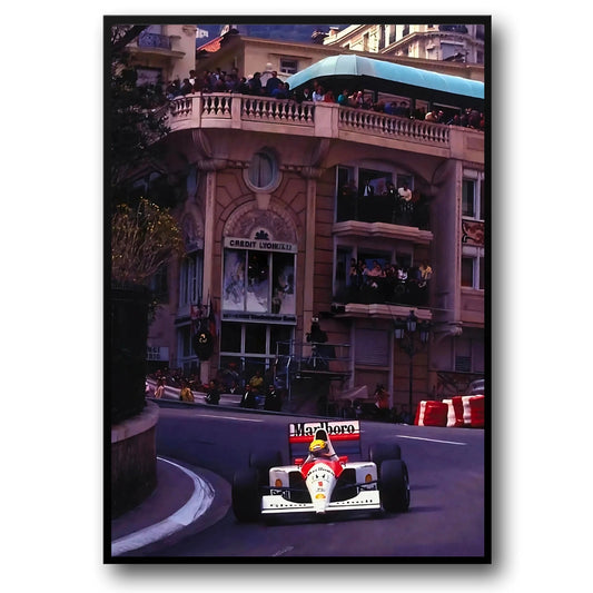 Monaco Formula 1 | Vintage Grand Prix | F1 Racing Poster | McLaren MP4/8 | Ayrton Senna | 1993 Monaco Grand Prix