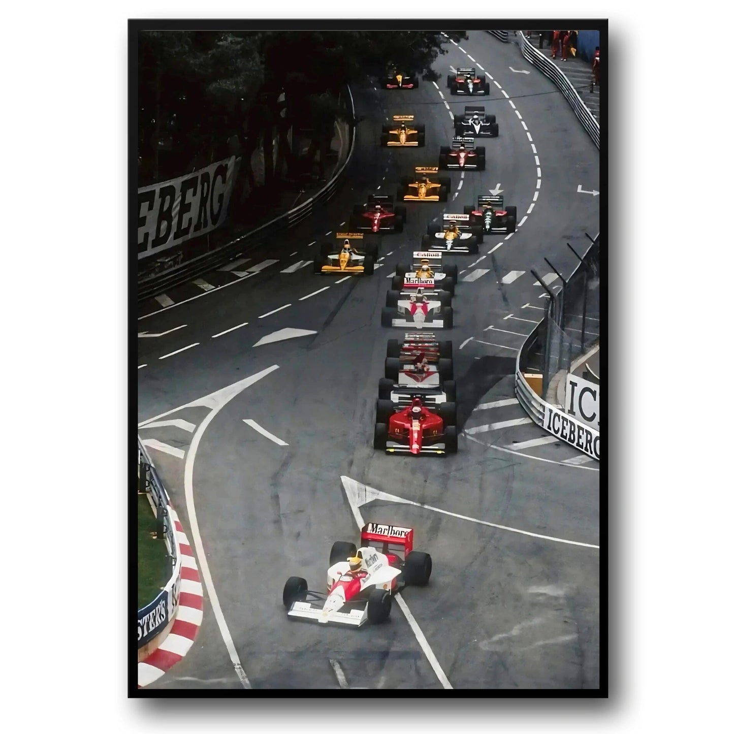 Monaco Formula 1 | Vintage Grand Prix | F1 Racing Poster | McLaren MP4/7A | Ayrton Senna | 1992 Monaco GP
