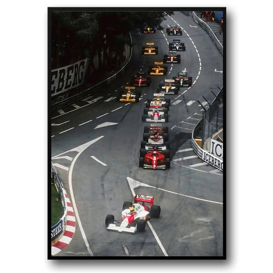 Monaco Formula 1 | Vintage Grand Prix | F1 Racing Poster | McLaren MP4/7A | Ayrton Senna | 1992 Monaco GP