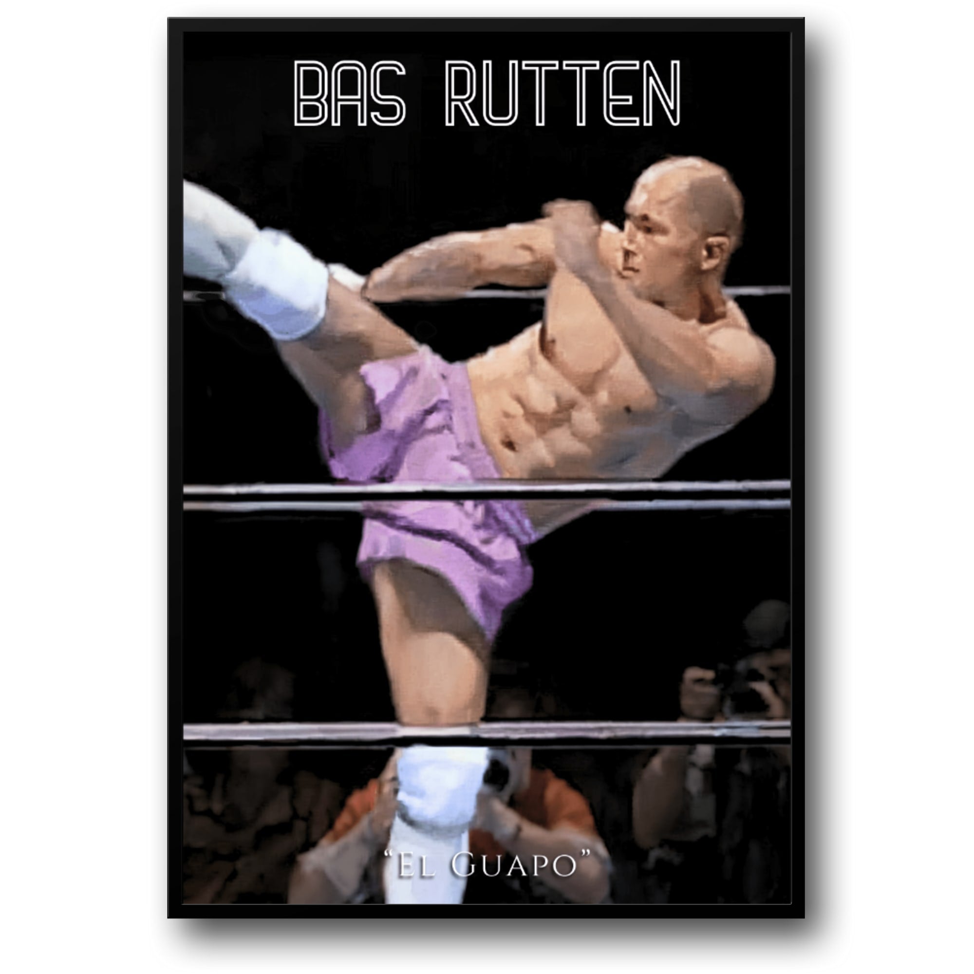 Bas Rutten Iconic Kick UFC Champion Wall Of Art Studio bas-rutten-iconic-kick-ufc-champion-wall-of-art-studio