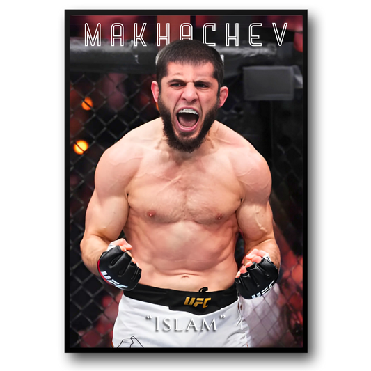 Islam Makhachev UFC Poster  Lightweight Champion MMA Wall Art
