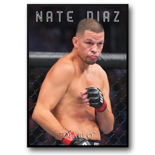 Nate Diaz UFC Poster  'Diablo' MMA Fighter Wall Art