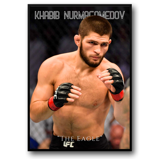 Khabib Nurmagomedov UFC Poster  The Eagle MMA Champion Wall Art