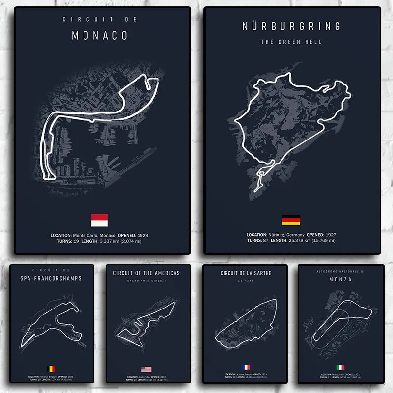 Circuit De La Sarthe | F1 Track Layout Poster | Formula 1 Racing Decor | Home Wall Art | Motorsport Gift | Racing Enthusiast