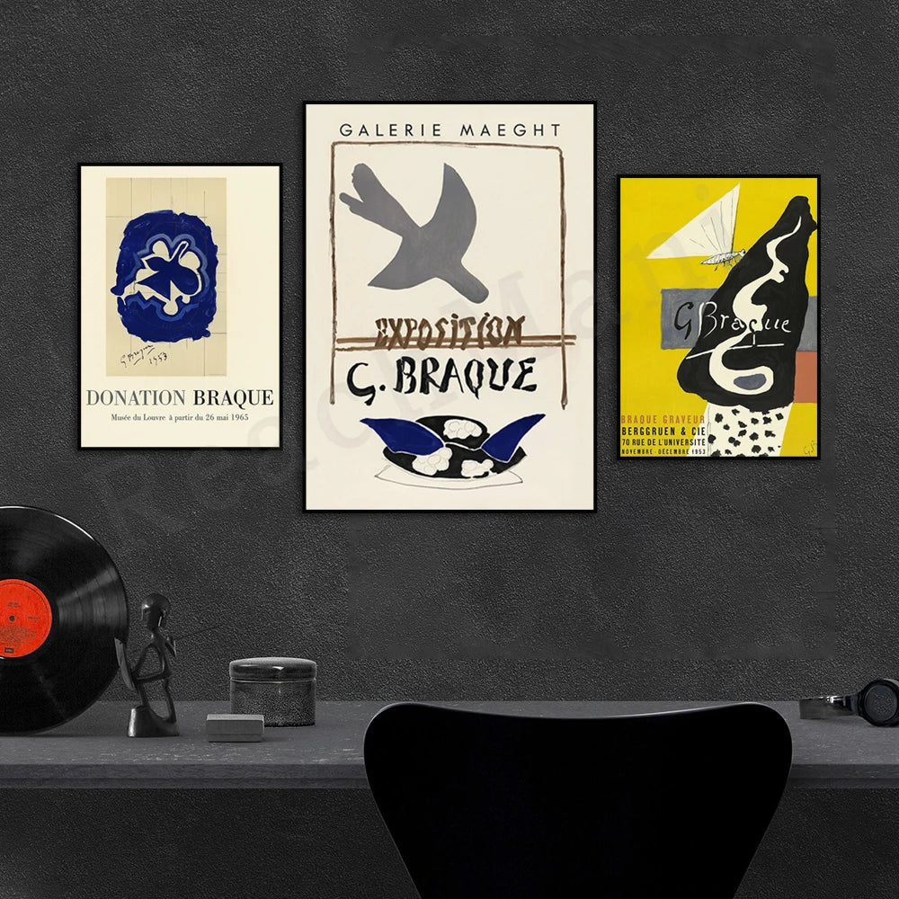 Georges Braque Poster | Graveur 1953 Art Print | Vintage French Artwork | Home Wall Decor | Classic Artistic Masterpiece