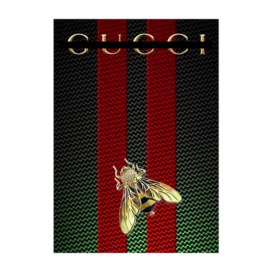 Bee Stripe Poster | Alessandro Michele | Legends Of Gucci | Art Decor | Home Wall Poster