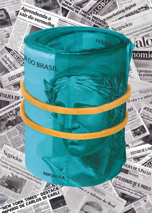 Brazilian Currency Poster  Rolled Banknotes Money Art | Home Decor | Decoration Poster