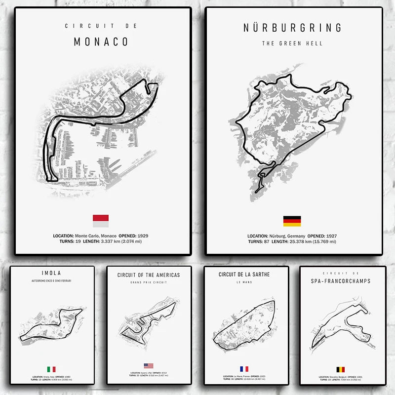 Circuit De La Sarthe | F1 Track Layout Poster | Formula 1 Racing Decor | Home Wall Art | Motorsport Gift | Racing Enthusiast