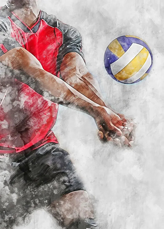 Volleyball Poster | Smash Tribute to Passion & Perseverance | Sport Spirit Wall Art | Inspirational Home Decor